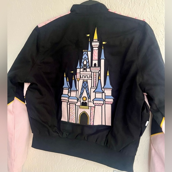 Her Universe Walt Disney World Bomber Pink & Black Racing Jacket XS - Picture 5 of 13